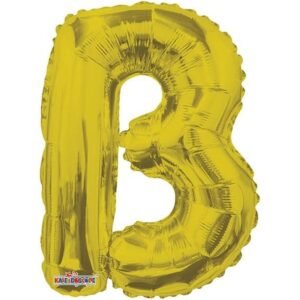 BALAO MET MINISHAPE LETRA B DOURADO REGINA