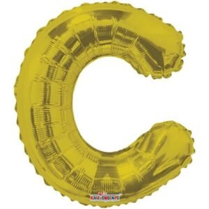 BALAO MET MINISHAPE LETRA C DOURADO REGINA