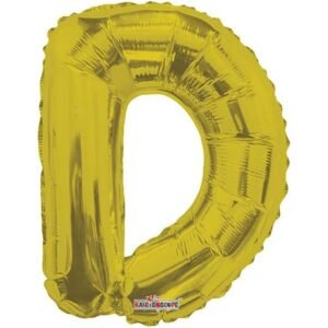 BALAO MET MINISHAPE LETRA D DOURADO REGINA