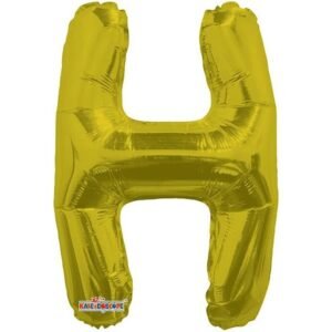 BALAO MET MINISHAPE LETRA H DOURADO REGINA