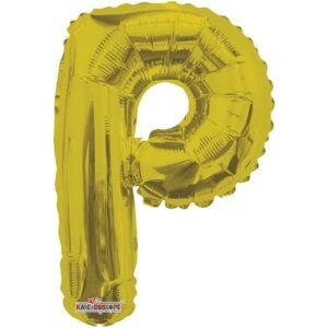 BALAO MET MINISHAPE LETRA P DOURADO REGINA
