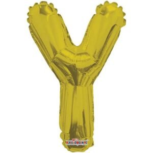 BALAO MET MINISHAPE LETRA Y DOURADO REGINA