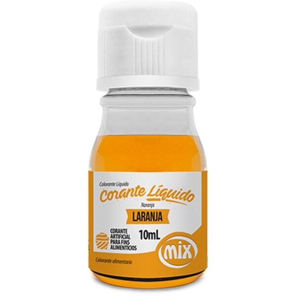 CORANTE LIQUIDO LARANJA 10ML MIX