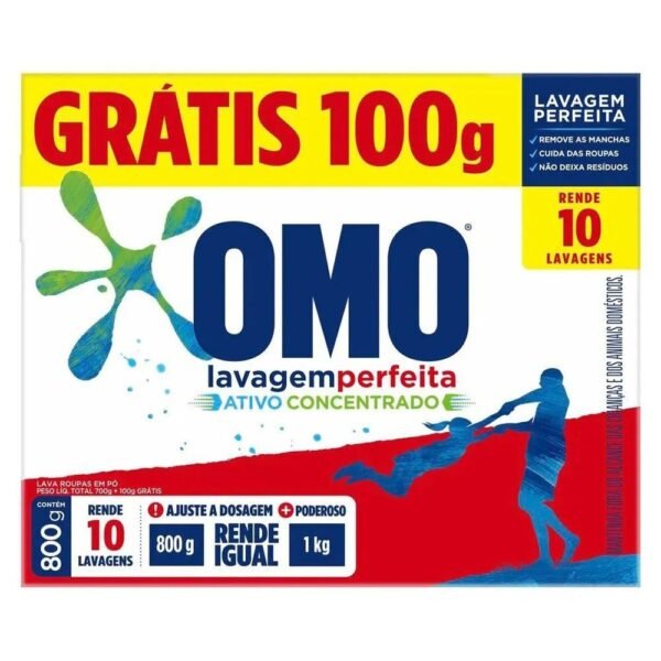 DETERGENTE EM PO OMO LAVAGEM PERFEITA 800G