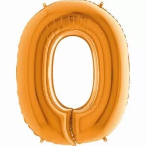 BALAO METALIZADO LETRA O OURO 14" CROMUS