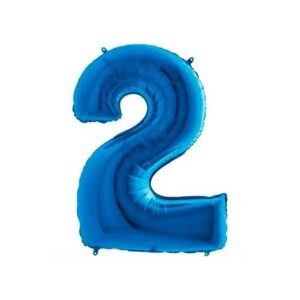 BALAO METAL AZUL N.2 110CM BRFESTAS