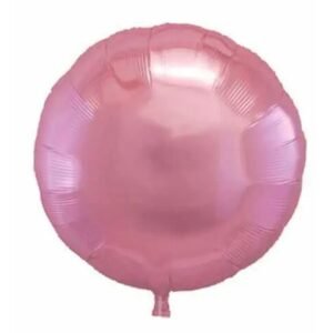 BALAO METAL BOLA ROSA CLARO 45CM BRFESTAS