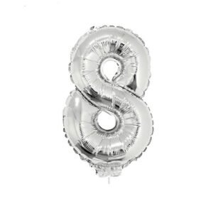 BALAO METAL PRATA N.8 110CM BRFESTAS