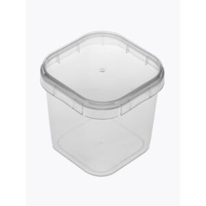 POTE QUADRADO C/TAMPA 220ML 10UN PLASTILANIA