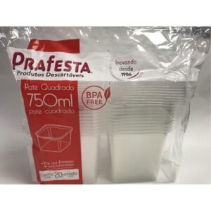 POTE QUAD C/TAMPA 750ML 20UN PRAFESTA