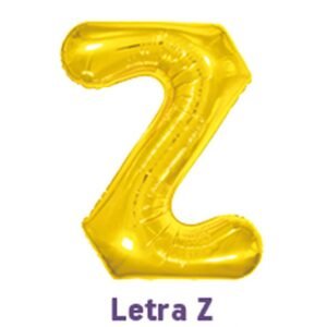 BALAO METAL LETRA Z DOURADO 40CM MAKE+
