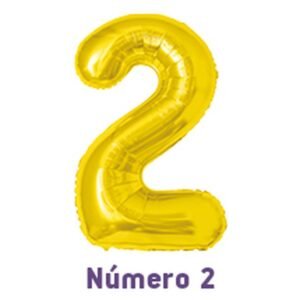 BALAO METAL N.2 DOURADO 40CM MAKE+