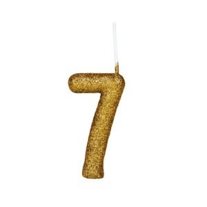 VELA ANIVERSARIO CINTIL DOURADA N.7 REGINA