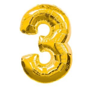 BALAO METALIZADO N.3 40CM DOURADO CLEVELAND