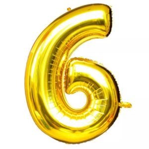 BALAO METAL N.6 75CM DOURADO