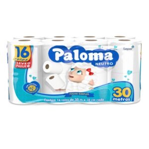 PAPEL HIGIENICO NEUTRO L16P15 30MT PALOMA