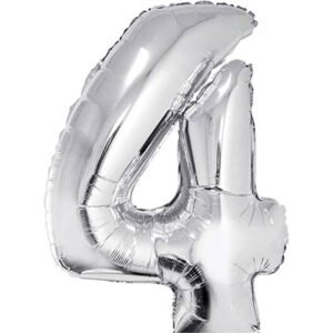 BALAO METAL N.4 75CM PRATA