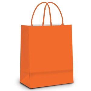 SACOLA PAPEL LARANJA P 21,5X15X8 CROMUS