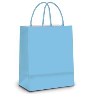 SACOLA PAPEL AZUL CLARO P 21,5X15X8 CROMUS