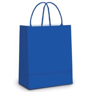 SACOLA PAPEL AZUL ROYAL P 21,5X15X8 CROMUS