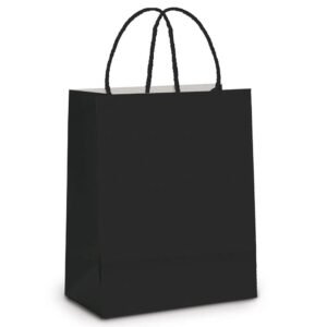 SACOLA PAPEL PRETA P 21,5X15X8 CROMUS