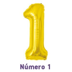 BALAO METAL N.1 DOURADO 40CM MAKE+