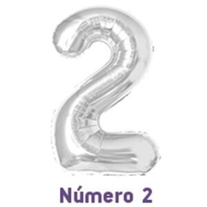 BALAO METAL N.2 PRATA 40CM MAKE+