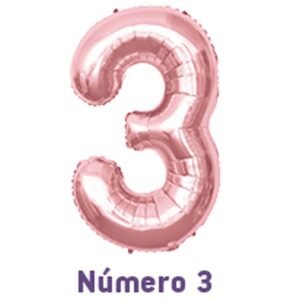 BALAO METAL N.3 ROSE GOLD 40CM MAKE+