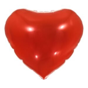 BALAO METAL CORACAO VERMELHO 45CM MAKE+