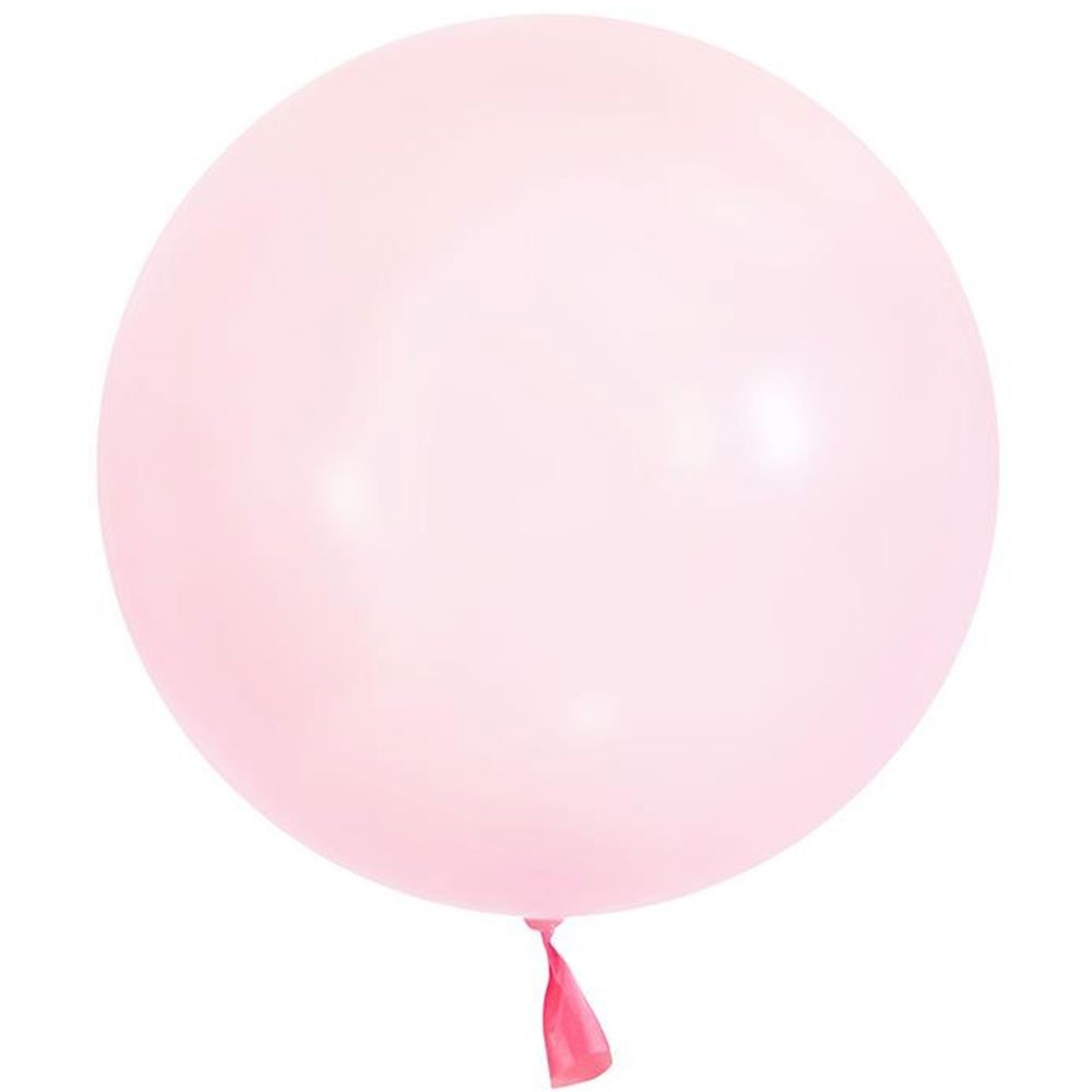 BALAO BUBBLE TRANSPARENTE ROSA 60CM MUNDO BIZARRO