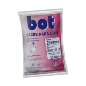 SACO PL LIXO LEITOSO BOT 15LT 20UN LAFRA