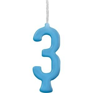 VELA PARABENS AZUL N.3 REGINA