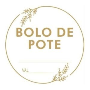 ETIQUETA BOLO DE POTE 45MMX45MM 50UN STICKR