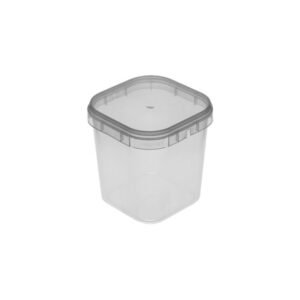 POTE QUADRADO C/TAMPA 500ML 10UN PLASTILANIA