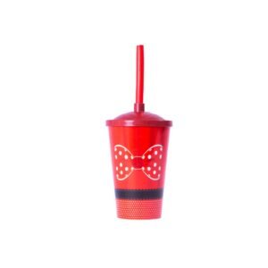 COPO FEST C/TAMPA E CANUDO LACO VERM 400ML TOYS