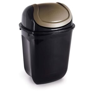 LIXEIRA BASCULANTE GIRA TOP E-BLACK 15L PLASUTIL