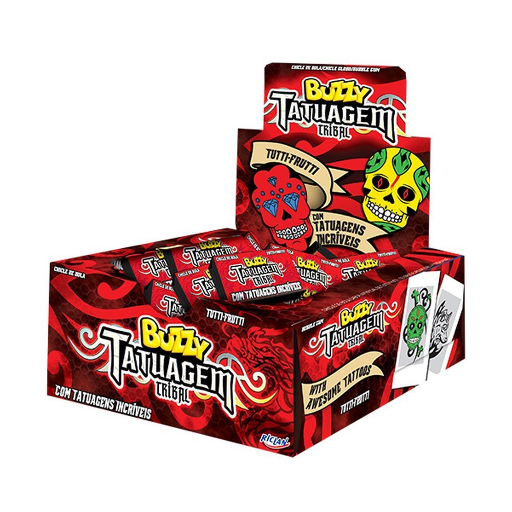 CHICLE BUZZY TATTOO TRIBAL TUTTI FRUTTI 90UN RICLAN