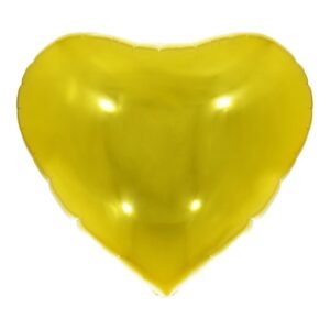 BALAO METAL CORACAO DOURADO 45CM UN MAKE+