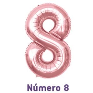 BALAO METAL N.8 ROSE GOLD 40CM MAKE+