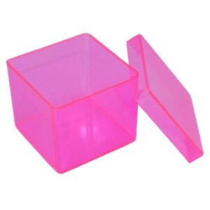 CAIXA ACRILICA 5X5CM TPA ROSA 10UN PIFFER