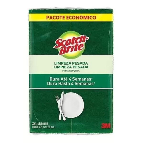 ESPONJA DUPLA FACE 3M C/4UN SCOTH BRITE