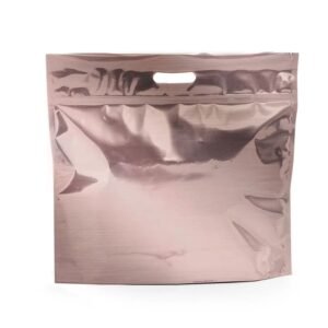 SACOLA LAMINADA C/ZIPER ROSE GOLD UN CROMUS