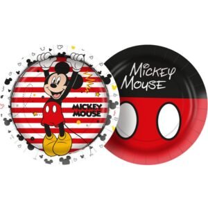 PRATO PAPEL 18CM MICKEY 12UN REGINA