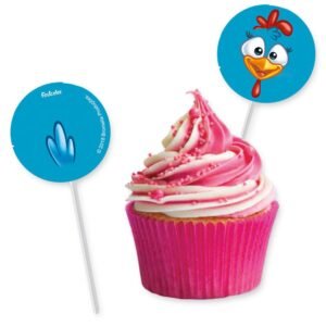 BANDEIRINHA PARA DOCINHOS GALINHA PINTADINHA 08UN FESTCOLOR