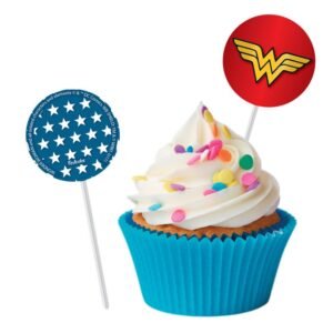 BANDEIRINHA PARA DOCINHOS MULHER MARAVILHA 08UN FESTCOLOR