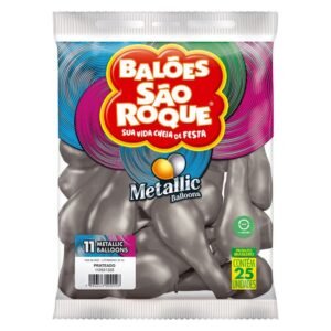 BALAO N.11 METALLIC PRATA 25UN SAO ROQUE