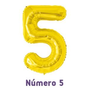 BALAO METAL N.5 DOURADO 40CM MAKE+