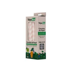 CANUDO PAPEL 19,5X6MM VERMELHO 100UN TALGE