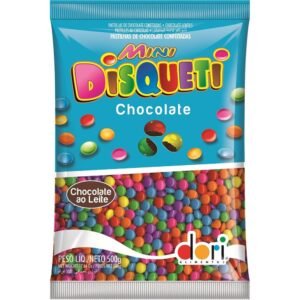 MINI DISQUETI CHOCOLATE CONFEITADO 500G DORI