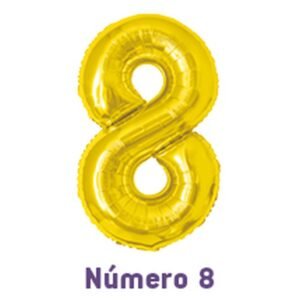 BALAO METAL N.8 DOURADO 40CM MAKE+